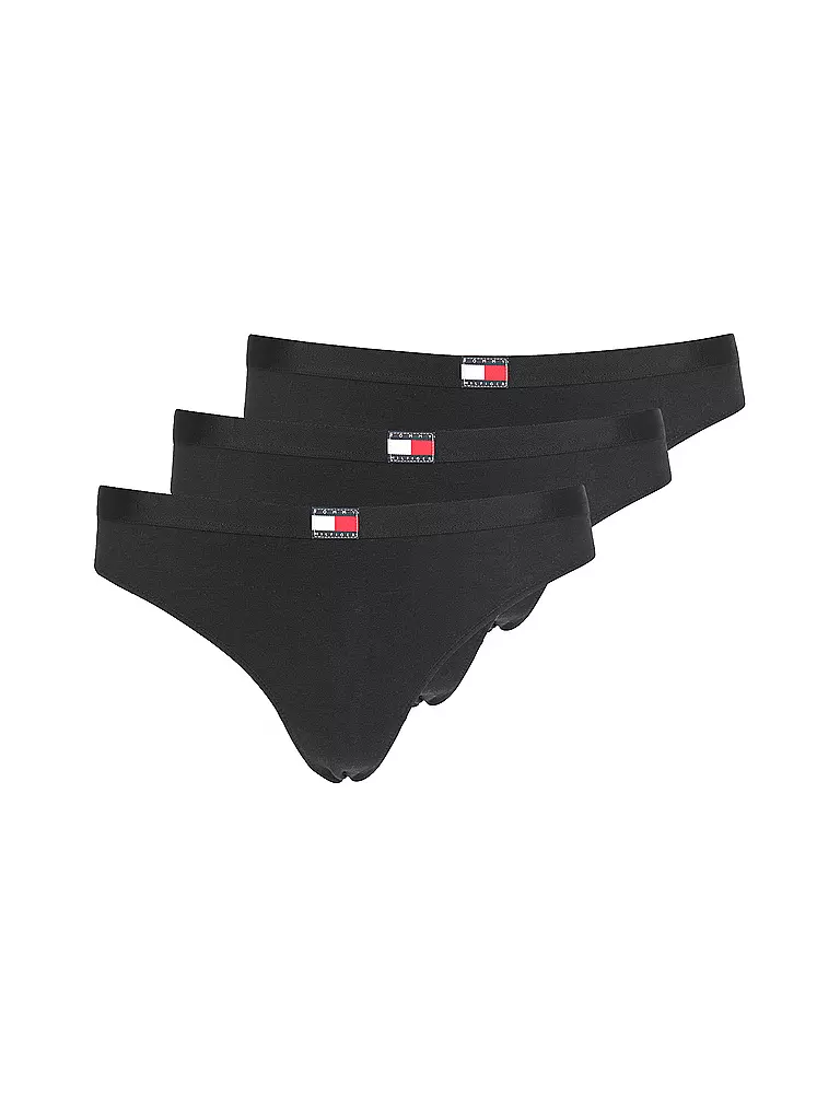 TOMMY HILFIGER | Strings lot de 3 noir | Noir