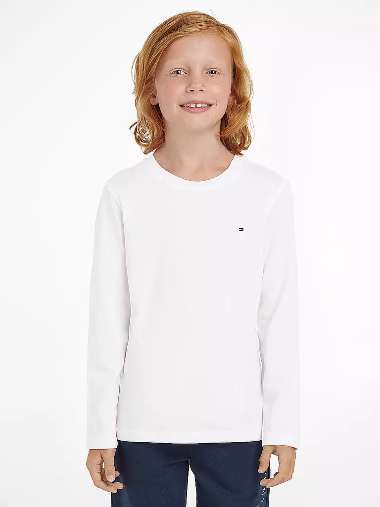 TOMMY HILFIGER | T-shirt à manches longues garçon | weiss