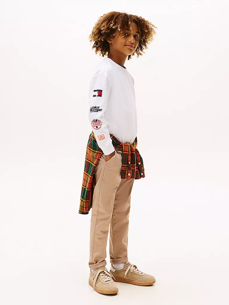 TOMMY HILFIGER | T-shirt à manches longues pour garçon | weiss