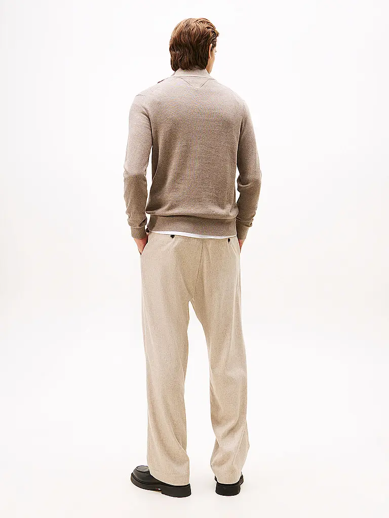 TOMMY HILFIGER | Troyer Pullover  | Marron