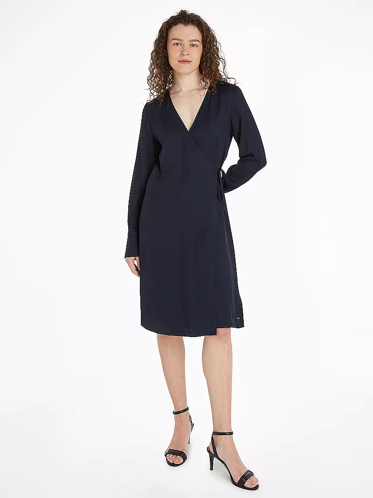 TOMMY HILFIGER | Wickelkleid | Bleu foncé