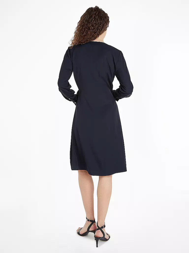 TOMMY HILFIGER | Wickelkleid | Bleu foncé