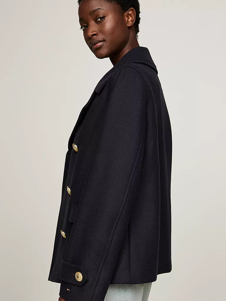 TOMMY HILFIGER | Wolljacke | Bleu foncé