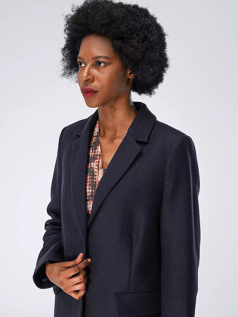 TOMMY HILFIGER | Wollmantel | Bleu foncé