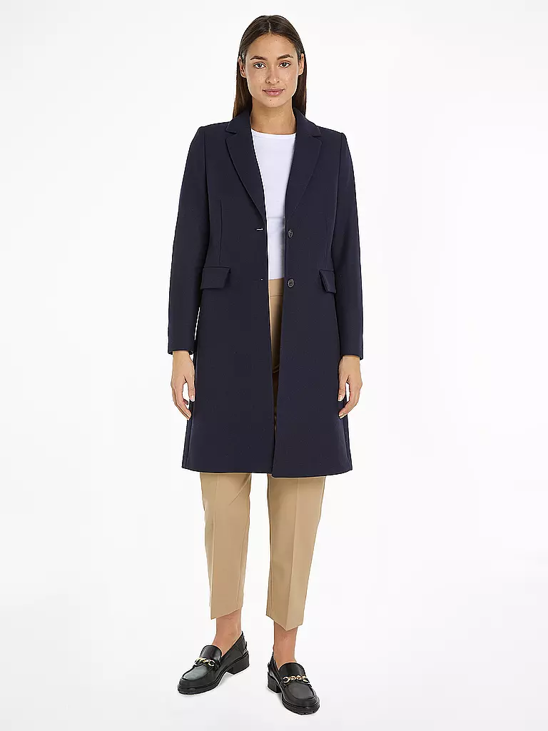 TOMMY HILFIGER | Wollmantel | Bleu foncé