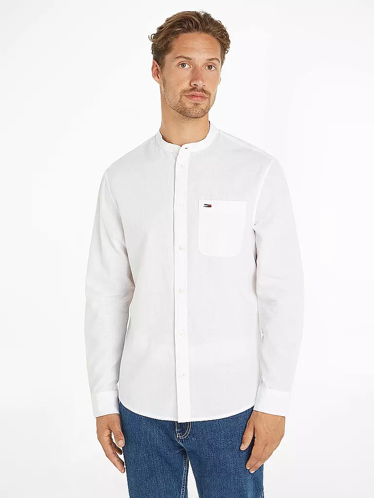 TOMMY JEANS | Hemd Regular Fit  | Blanc