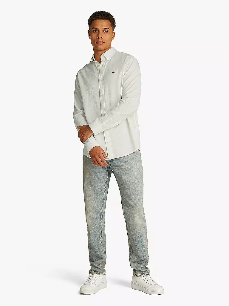 TOMMY JEANS | Hemd Regular Fit | Blanc