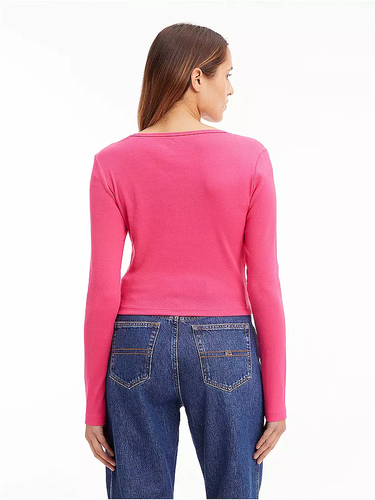 TOMMY JEANS | Langarmshirt Cropped Fit | Rose vif