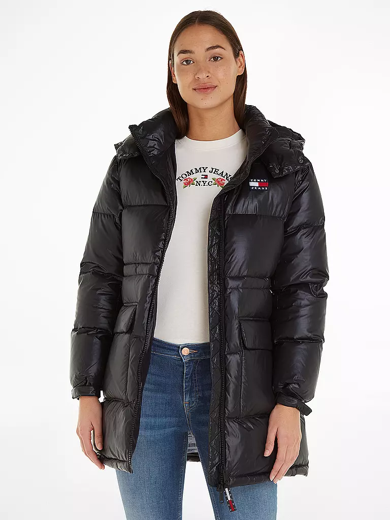 TOMMY JEANS | Manteau matelassé en duvet | schwarz