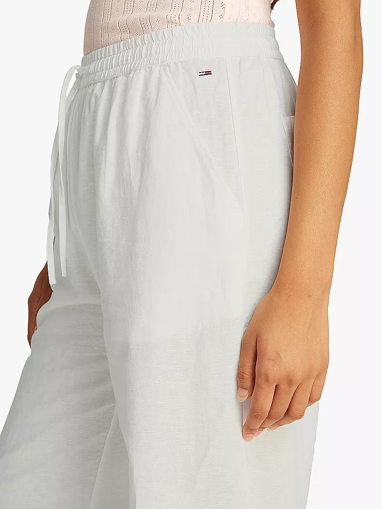 TOMMY JEANS | Pantalon Jambe Large | weiss