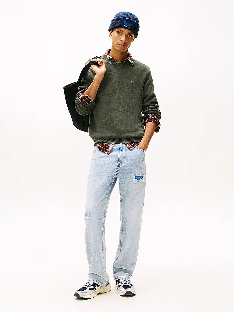 TOMMY JEANS | Pull-over | dunkelgrün