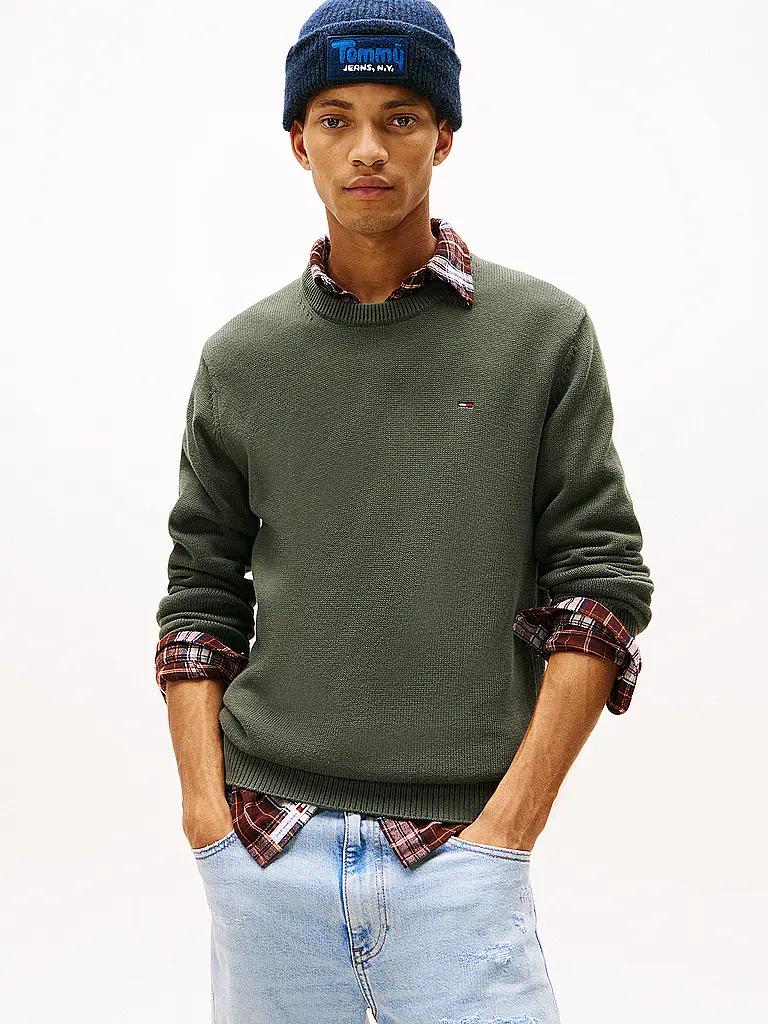 TOMMY JEANS | Pull-over | dunkelgrün