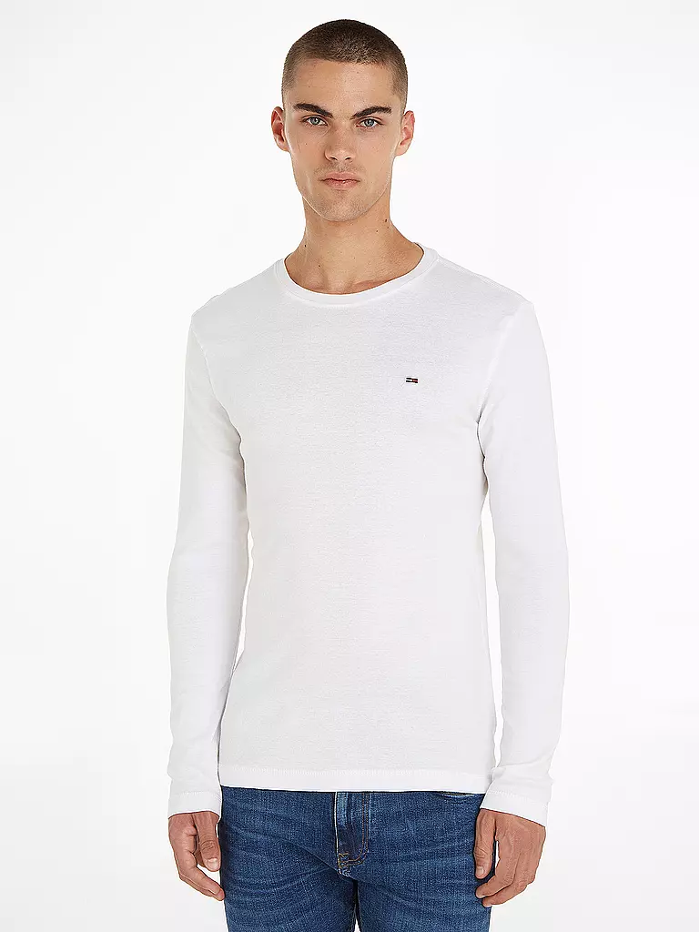 TOMMY JEANS | T-shirt à manches longues coupe slim | weiss