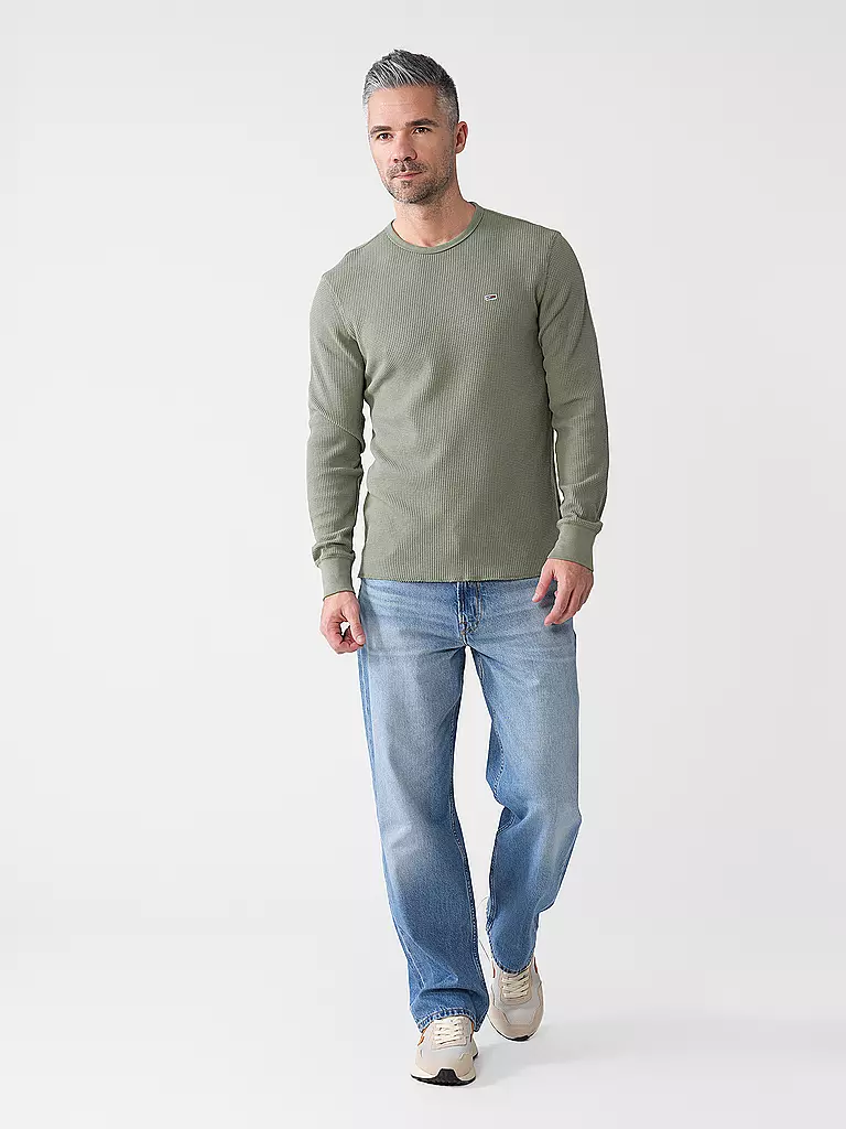 TOMMY JEANS | T-shirt à manches longues | olive