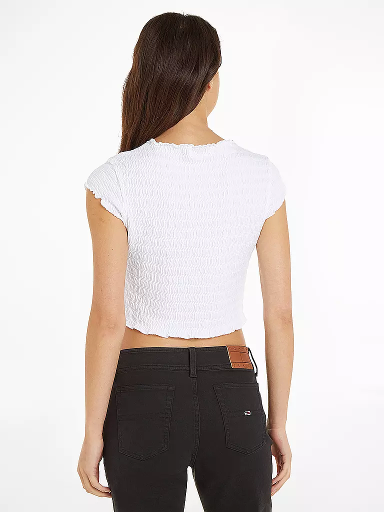 TOMMY JEANS | T-Shirt Cropped Fit  | Blanc