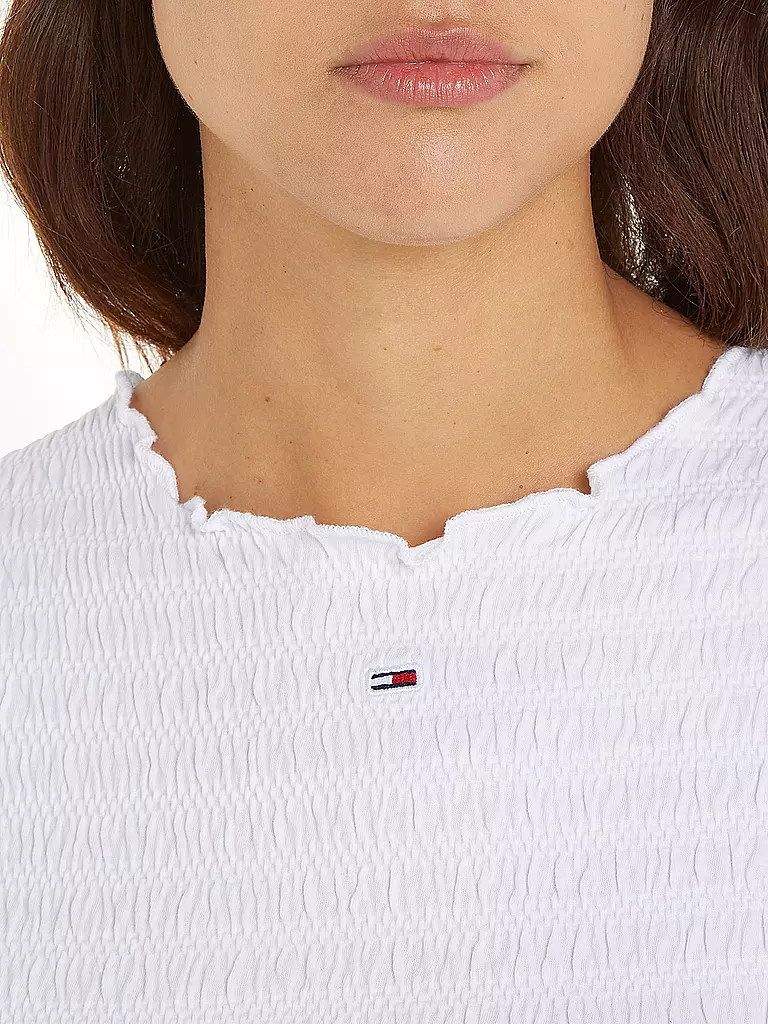 TOMMY JEANS | T-Shirt Cropped Fit  | Blanc