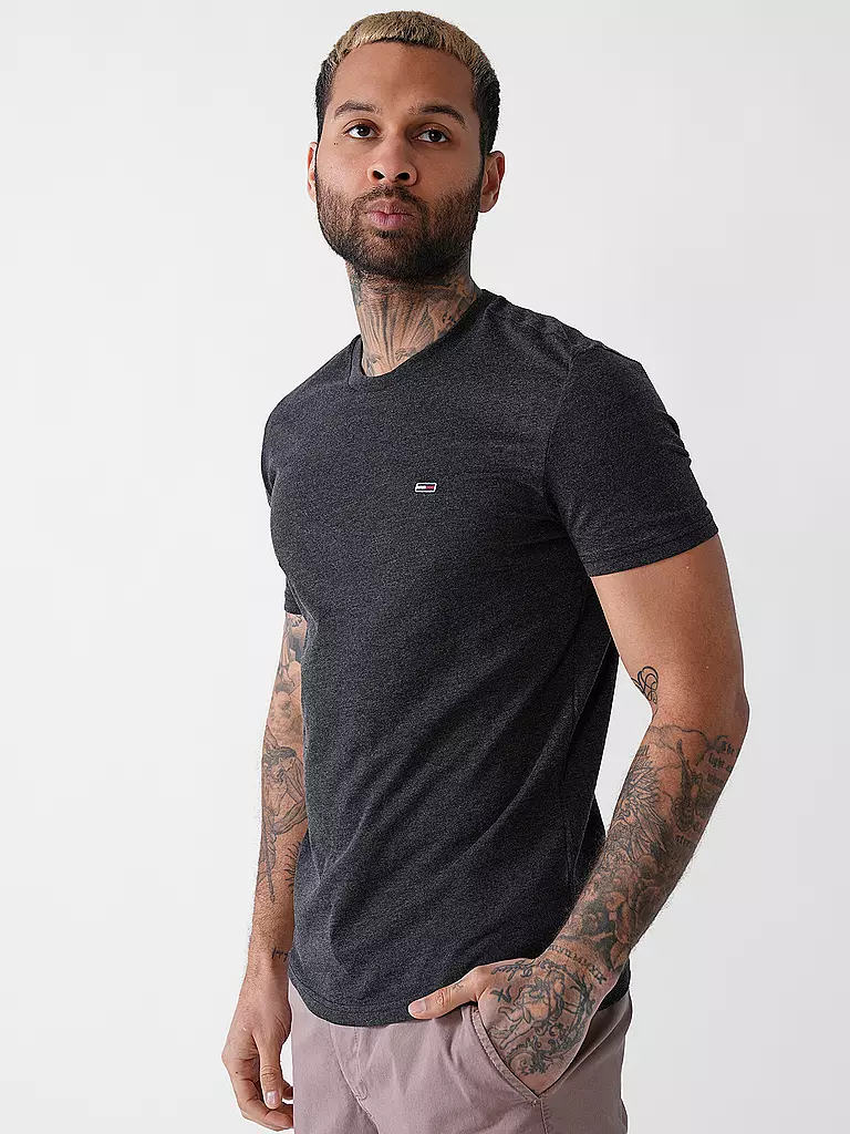 TOMMY JEANS | T-Shirt Slim Fit | schwarz