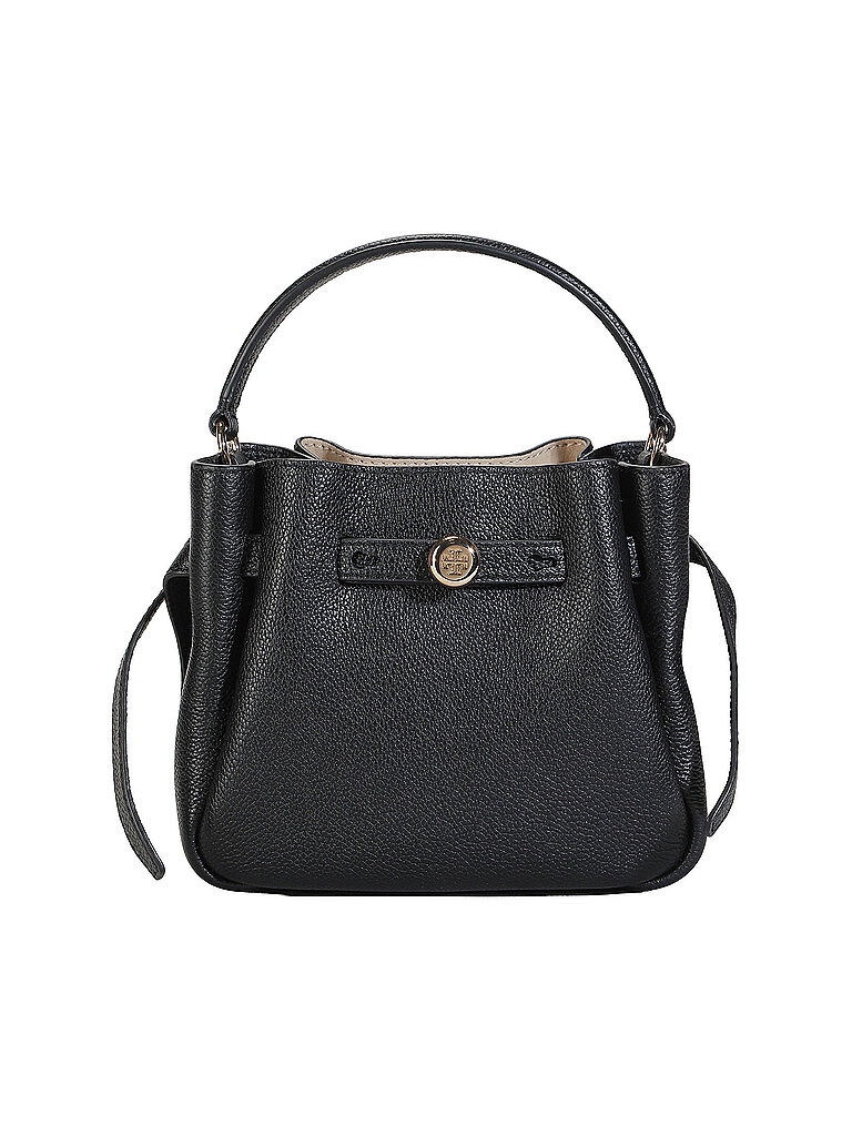 TORY BURCH Sac en cuir - Sac seau ROMY Mini noir