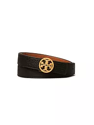 TORY BURCH | Ceinture réversible en cuir MILLER | Noir