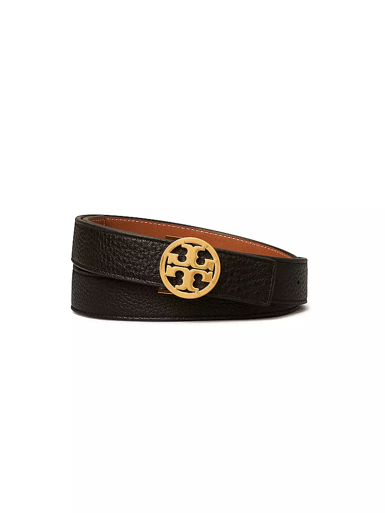 TORY BURCH | Ceinture réversible en cuir MILLER | schwarz