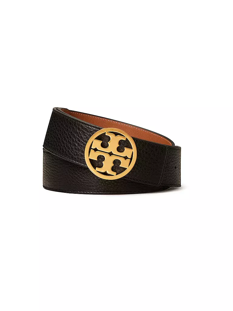 TORY BURCH | Ceinture réversible en cuir MILLER | schwarz