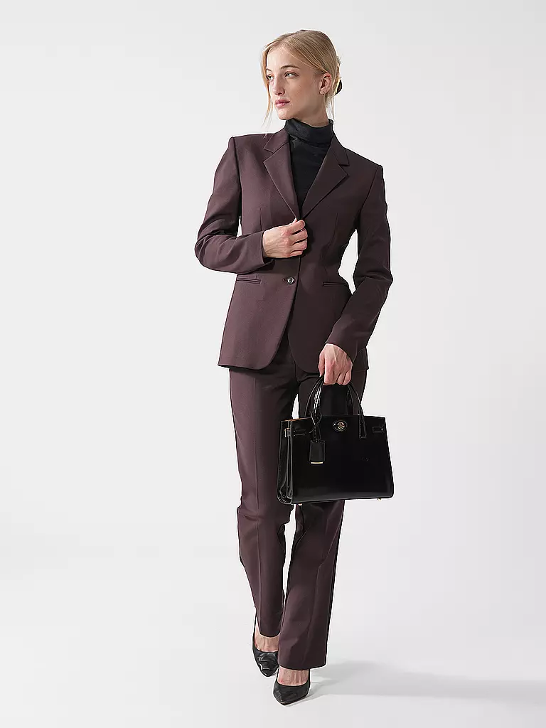 TORY BURCH | Ledertasche - Henkeltasche ROBINSON SPAZZOLATO  Small | Noir