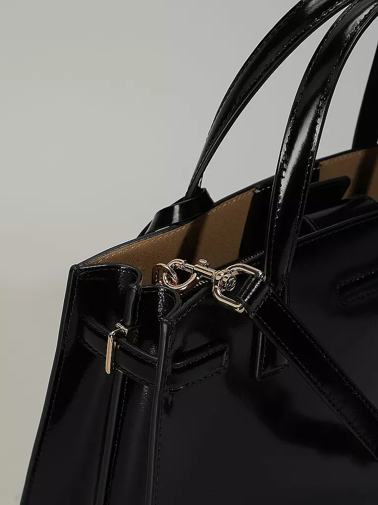 TORY BURCH | Ledertasche - Henkeltasche ROBINSON SPAZZOLATO  Small | Noir