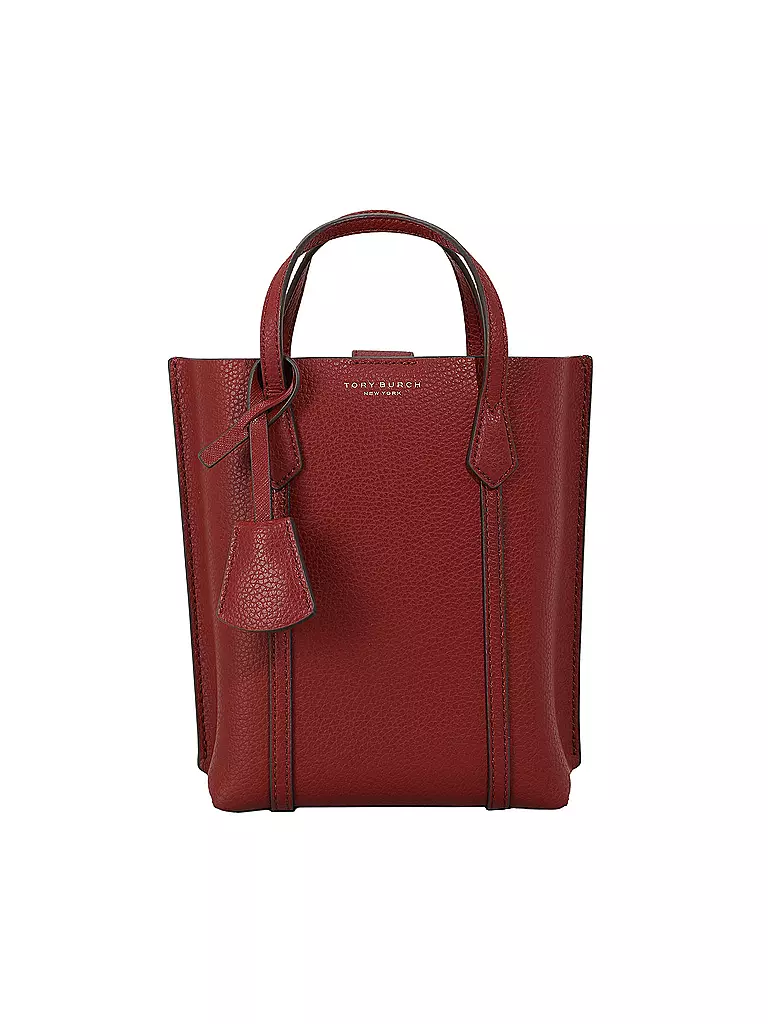TORY BURCH | Ledertasche - Mini Bag PERRY MINI TOTE | Rouge foncé