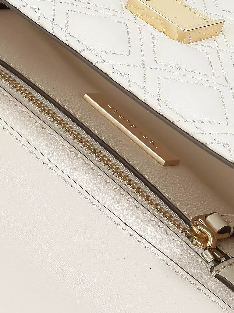 TORY BURCH | Ledertasche - Schultertasche FLEMING Small | Crème