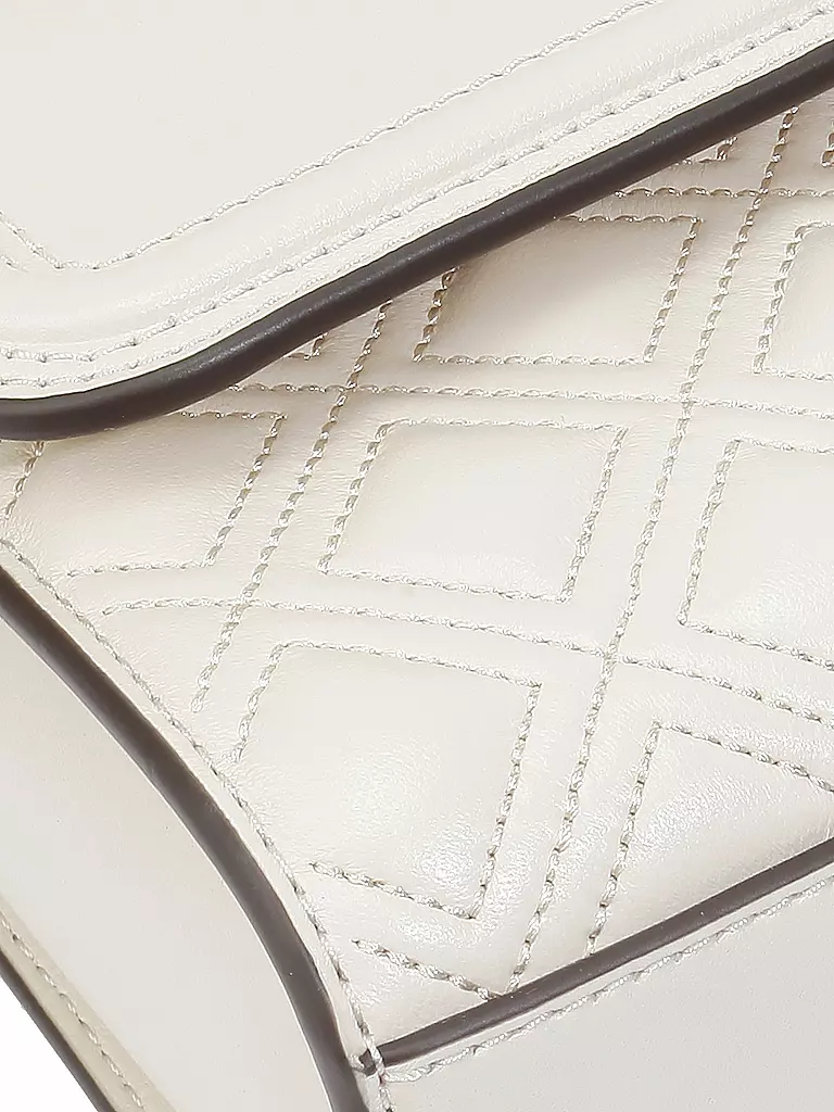 TORY BURCH | Ledertasche - Schultertasche FLEMING Small | Crème