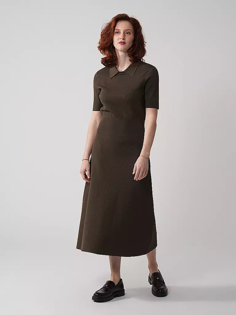 TORY BURCH | Robe midi | dunkelgrün