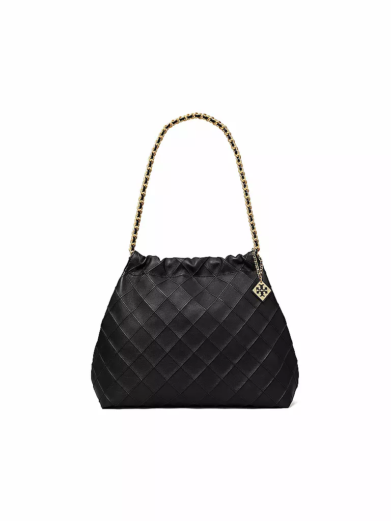 TORY BURCH | Sac en cuir - Hobo FLEMING | schwarz