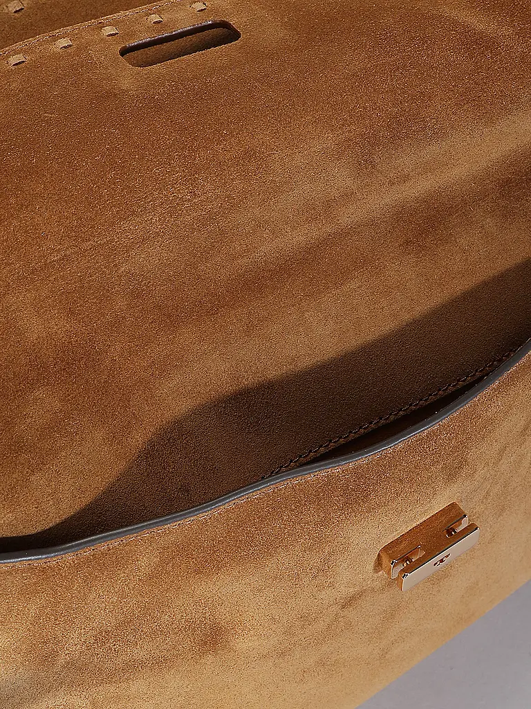 TORY BURCH | Sac en cuir - Sac bandoulière LEE RADZIWILL Large | Camel