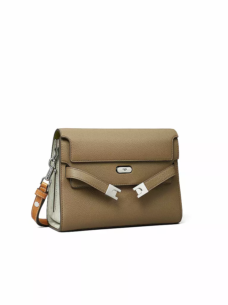 TORY BURCH | Sac en cuir - Sac bandoulière LEE SHOULDER BAG | Gris