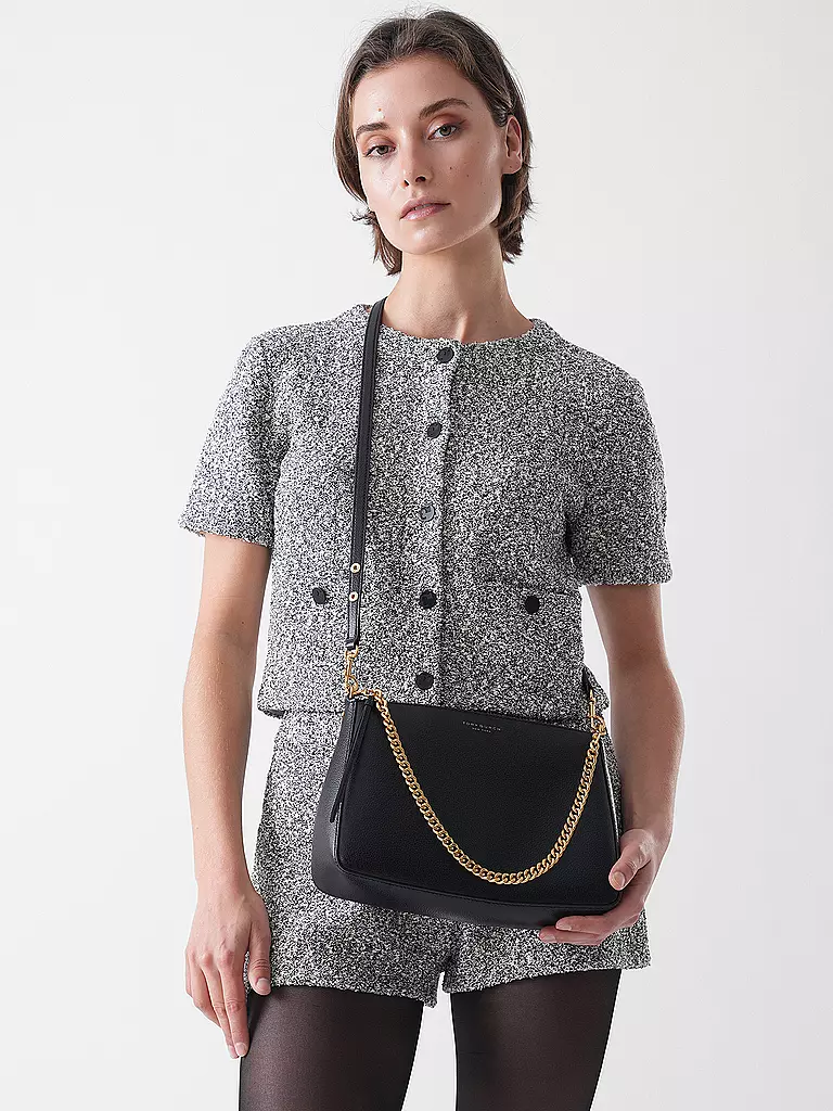 TORY BURCH | Sac en cuir - Sac bandoulière PERRY | schwarz
