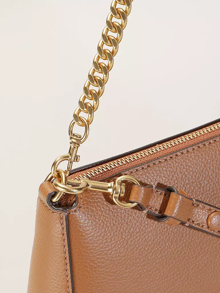 TORY BURCH | Sac en cuir - Sac bandoulière PERRY | hellbraun