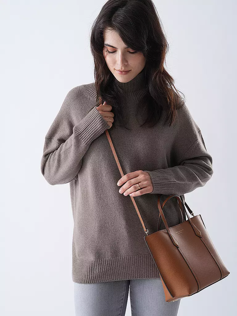 TORY BURCH | Sac en cuir - Shopper PERRY SMALL TOTE | braun