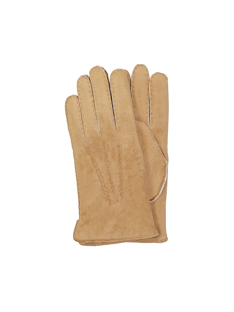 TR-HANDSCHUHE | Gants en cuir | Marron clair