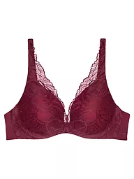 TRIUMPH | Soutien-gorge à armatures BODY MAKE-UP ILLUSION LACE nude beige | Rouge foncé