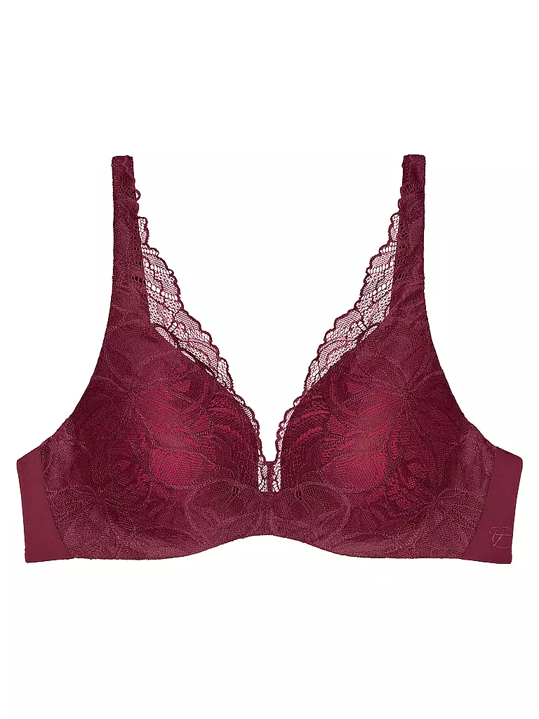 TRIUMPH | Soutien-gorge à armatures BODY MAKE-UP ILLUSION LACE woodrose | Rouge foncé