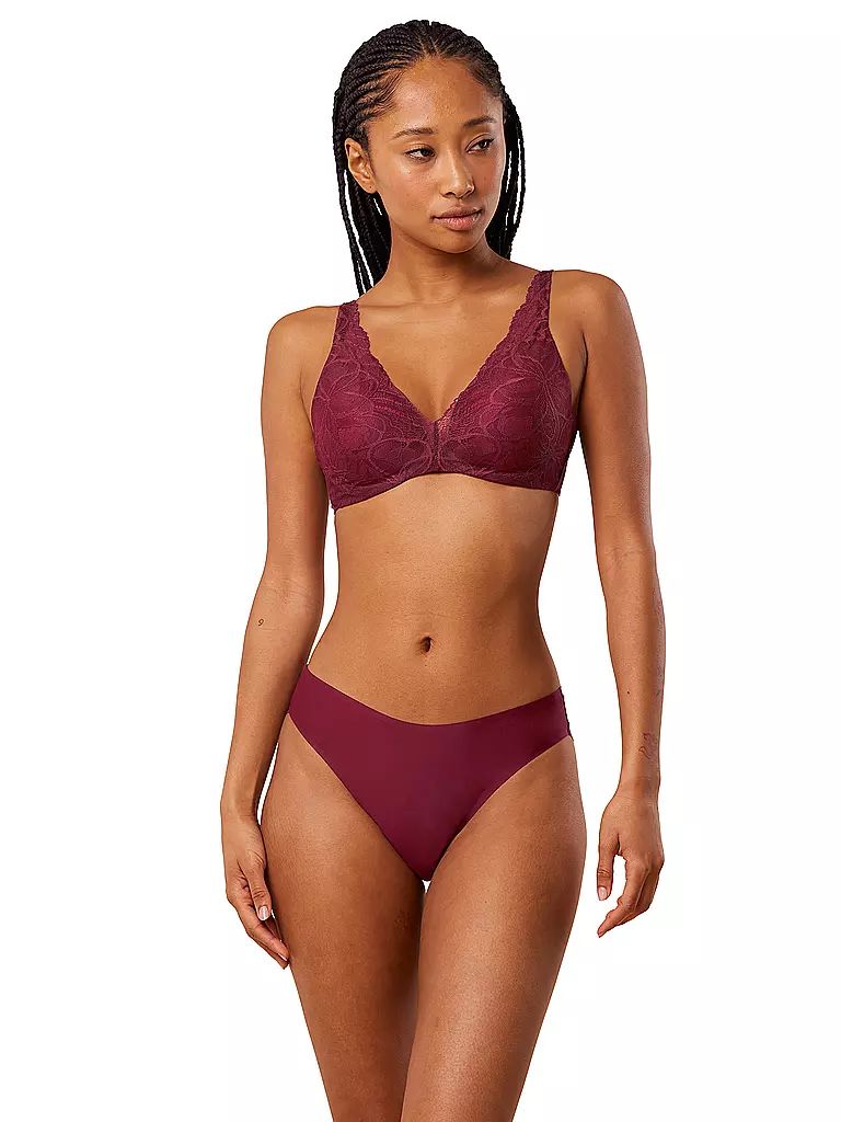 TRIUMPH | Soutien-gorge à armatures BODY MAKE-UP ILLUSION LACE woodrose | Rouge foncé