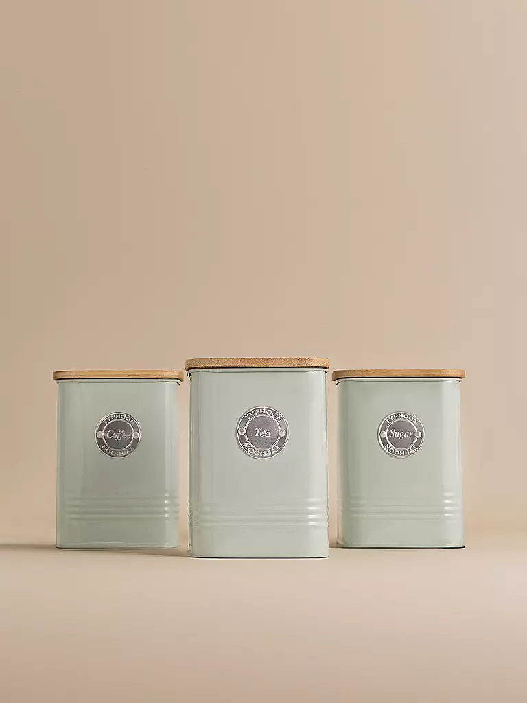 TYPHOON | Boîte de conservation pour café SQUIRCLE 1,3 l vert pastel/bambou | Vert clair