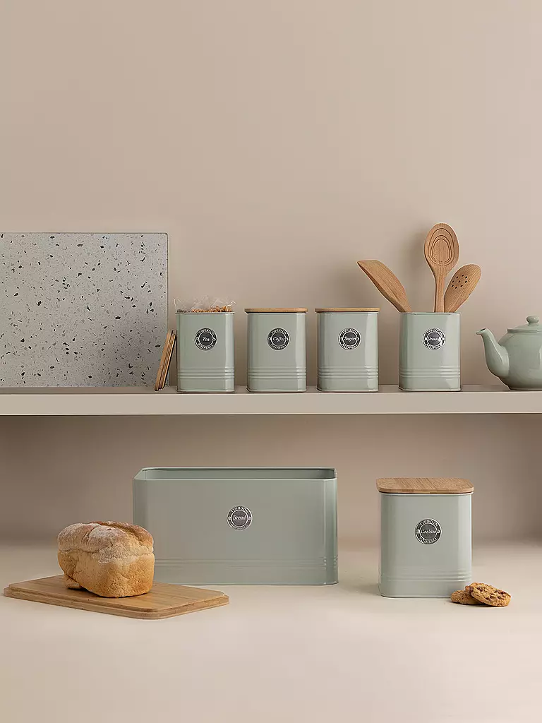 TYPHOON | Boîte de conservation pour café SQUIRCLE 1,3 l vert pastel/bambou | Vert clair