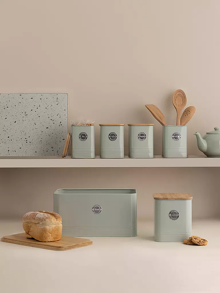 TYPHOON | Boîte de conservation pour thé SQUIRCLE 1,3 l vert pastel/bambou | Vert clair