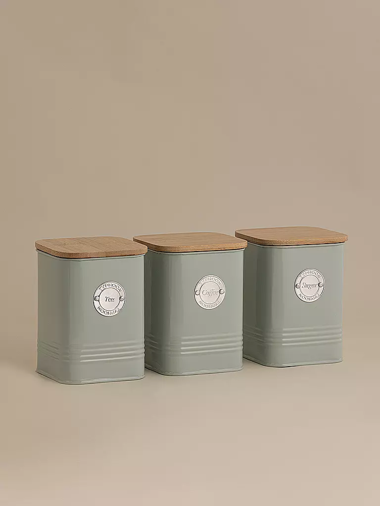 TYPHOON | Boîte de conservation pour thé SQUIRCLE 1,3 l vert pastel/bambou | Vert clair
