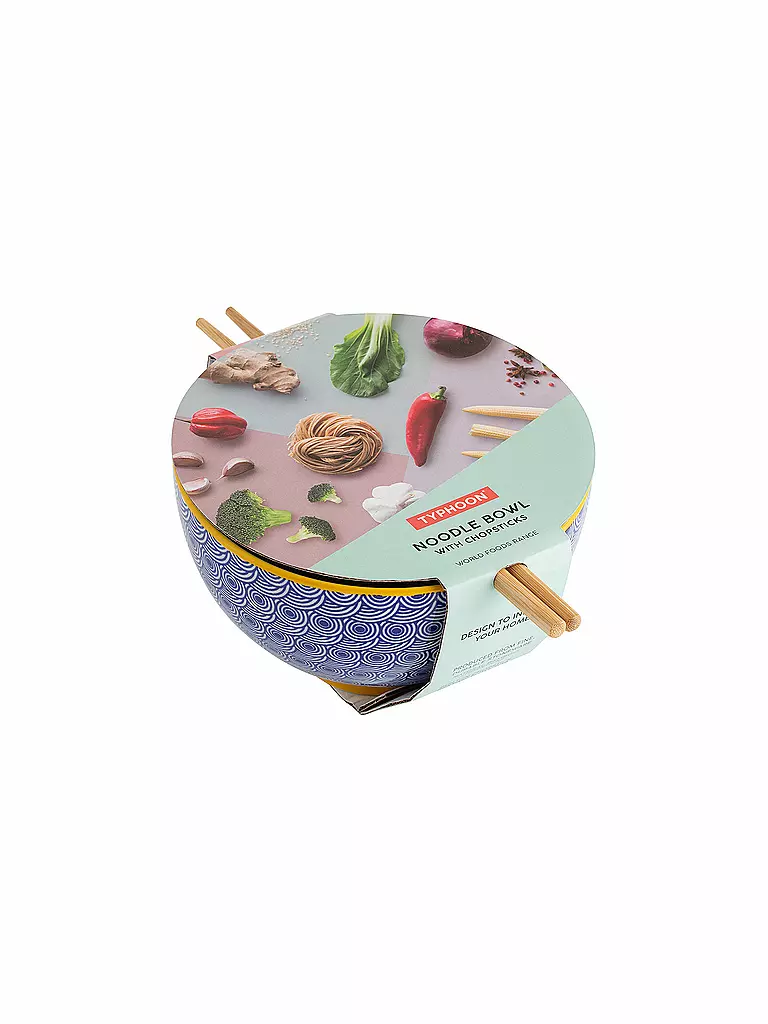 TYPHOON | Bol asiatique avec baguettes 2 pièces | Multicolore