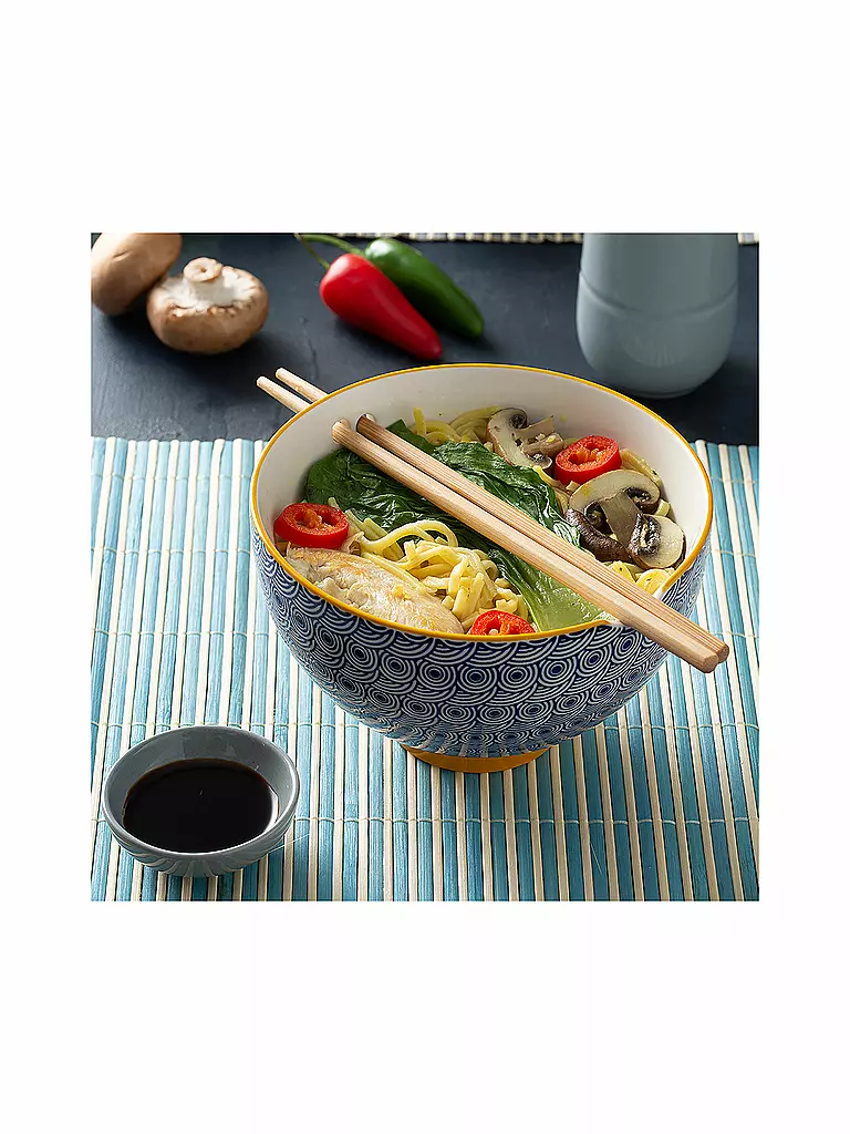 TYPHOON | Bol asiatique avec baguettes 2 pièces | Multicolore