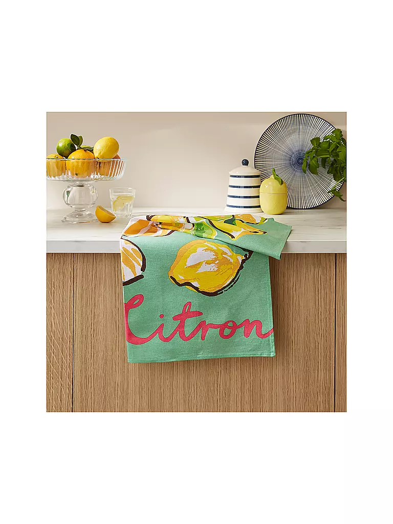 ULSTER WEAVERS | Torchon 45x75cm Summer Fruits Citron | hellgrün