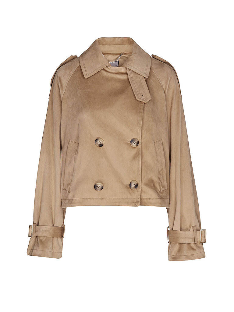 Veste aspect cuir marron clair XXL