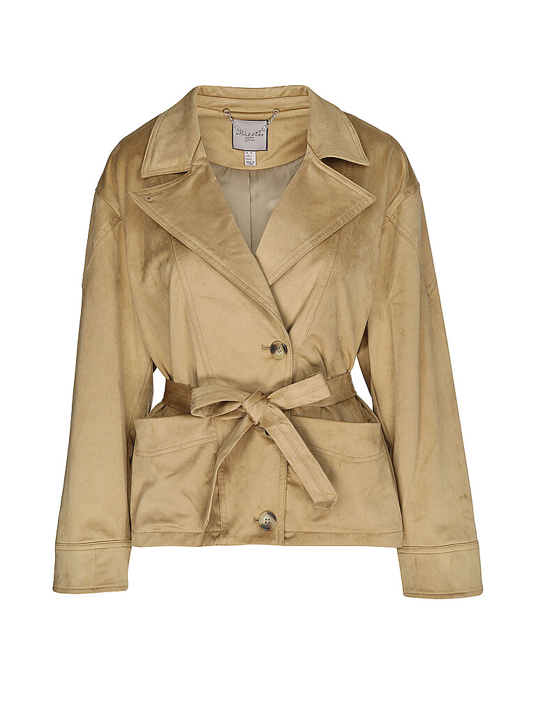 Blazer aspect cuir marron clair XL